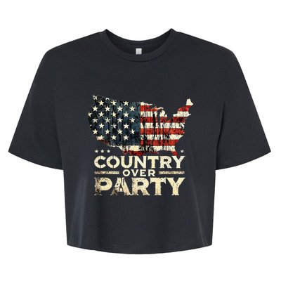 Country Over Party Democracy Matters Bella+Canvas Jersey Crop Tee