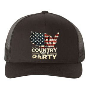 Country Over Party Democracy Matters Yupoong Adult 5-Panel Trucker Hat