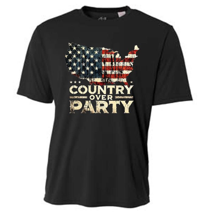 Country Over Party Democracy Matters Cooling Performance Crew T-Shirt