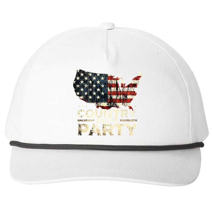 Country Over Party Democracy Matters Snapback Five-Panel Rope Hat