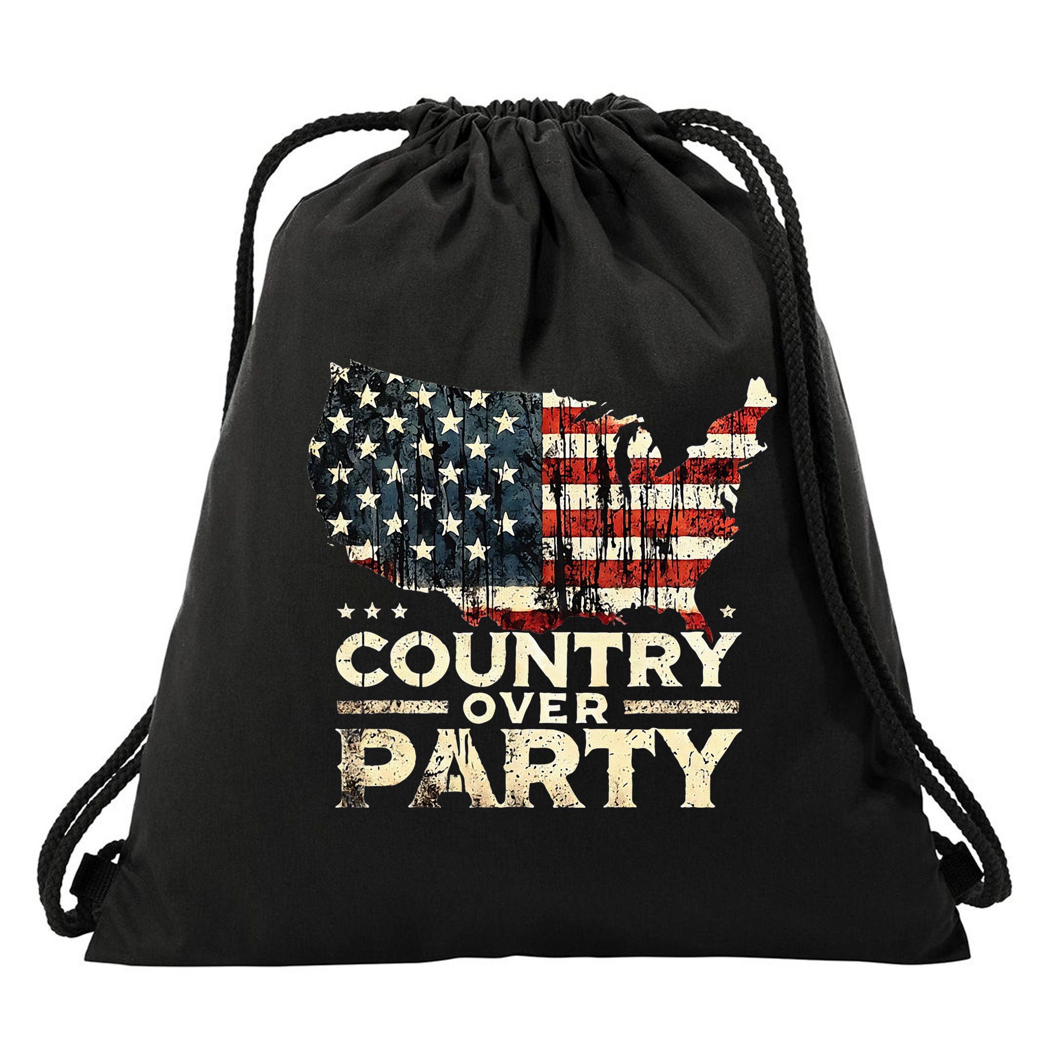 Country Over Party Democracy Matters Drawstring Bag