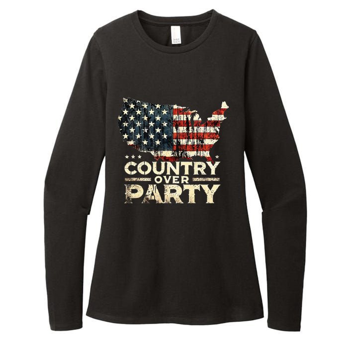 Country Over Party Democracy Matters Womens CVC Long Sleeve Shirt