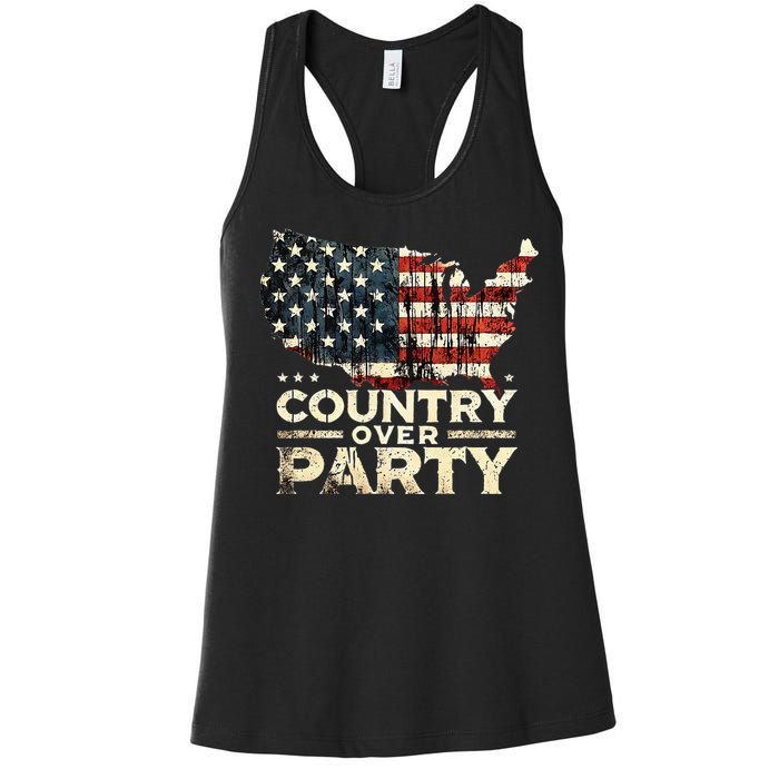 Country Over Party Democracy Matters Women's Racerback Tank