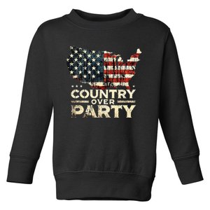 Country Over Party Democracy Matters Toddler Sweatshirt