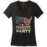 Country Over Party Democracy Matters Women's V-Neck T-Shirt