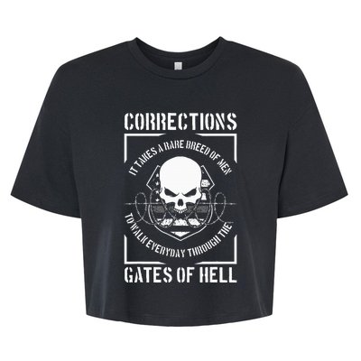 Correctional Officer Proud Corrections Officer Bella+Canvas Jersey Crop Tee