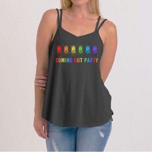 Coming Out Party Cicadas Bug Enthusiast Cicada Emergence Cicada Summer 2024 Women's Strappy Tank