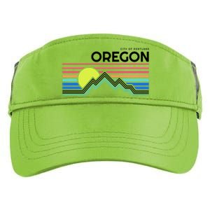 City Of Portland Oregon Retro Sunset Adult Drive Performance Visor