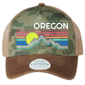 City Of Portland Oregon Retro Sunset Legacy Tie Dye Trucker Hat