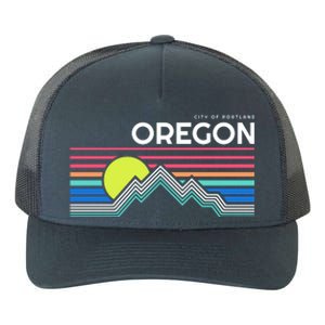 City Of Portland Oregon Retro Sunset Yupoong Adult 5-Panel Trucker Hat