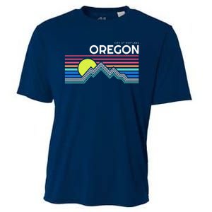 City Of Portland Oregon Retro Sunset Cooling Performance Crew T-Shirt