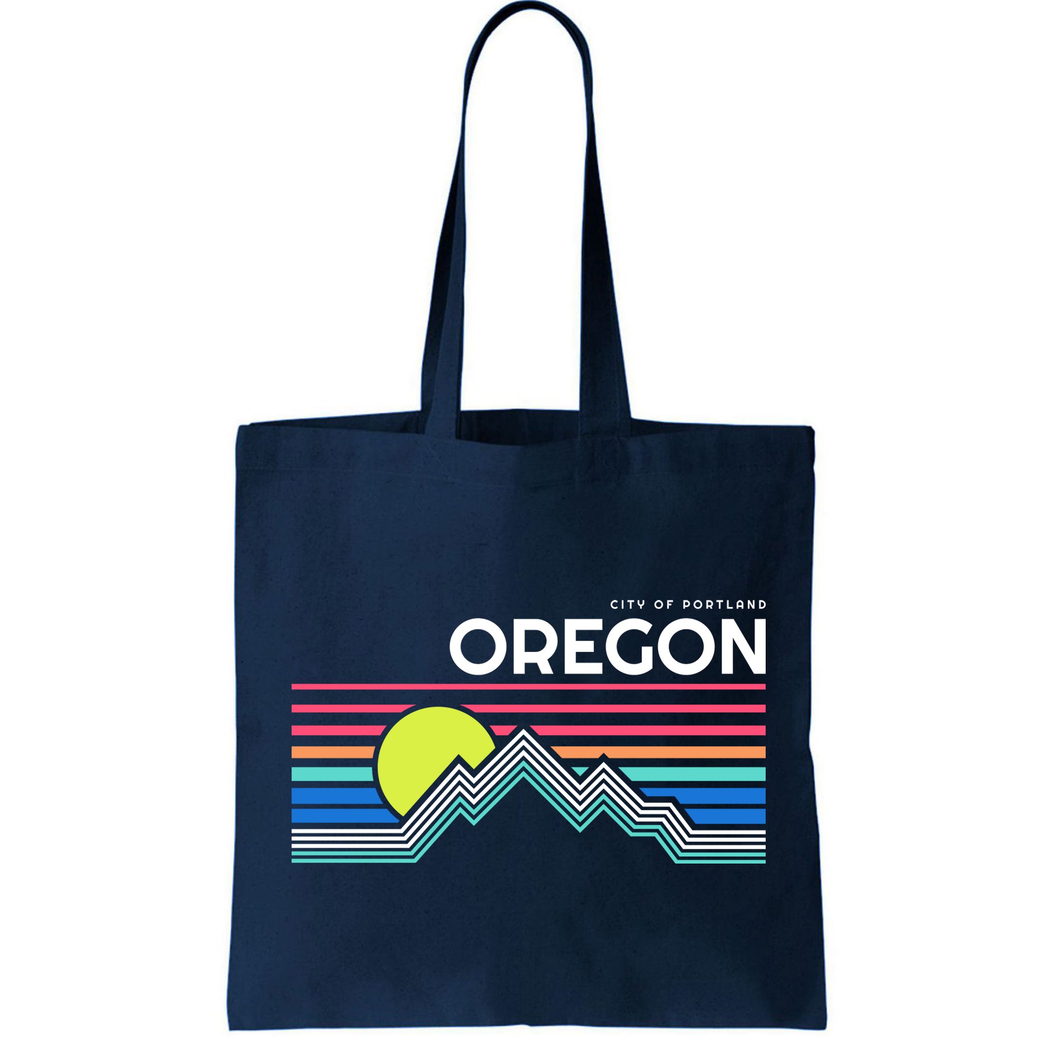 City Of Portland Oregon Retro Sunset Bag