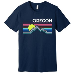 City Of Portland Oregon Retro Sunset Premium T-Shirt