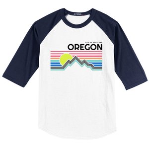 City Of Portland Oregon Retro Sunset Baseball Sleeve Shirt