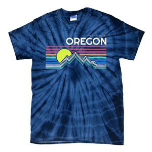 City Of Portland Oregon Retro Sunset Tie-Dye T-Shirt