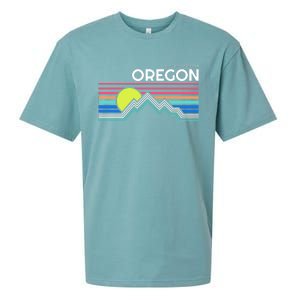 City Of Portland Oregon Retro Sunset Sueded Cloud Jersey T-Shirt