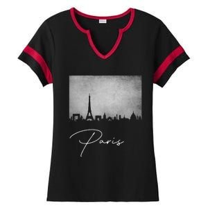 City Of Paris France Ladies Halftime Notch Neck Tee