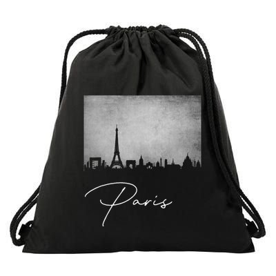 City Of Paris France Drawstring Bag