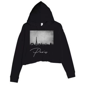 City Of Paris France Crop Fleece Hoodie