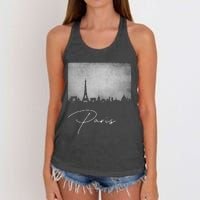 City Of Paris France Women's Knotted Racerback Tank