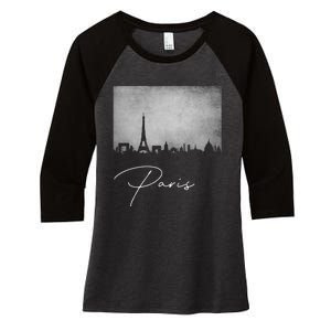 City Of Paris France Women's Tri-Blend 3/4-Sleeve Raglan Shirt