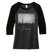 City Of Paris France Women's Tri-Blend 3/4-Sleeve Raglan Shirt