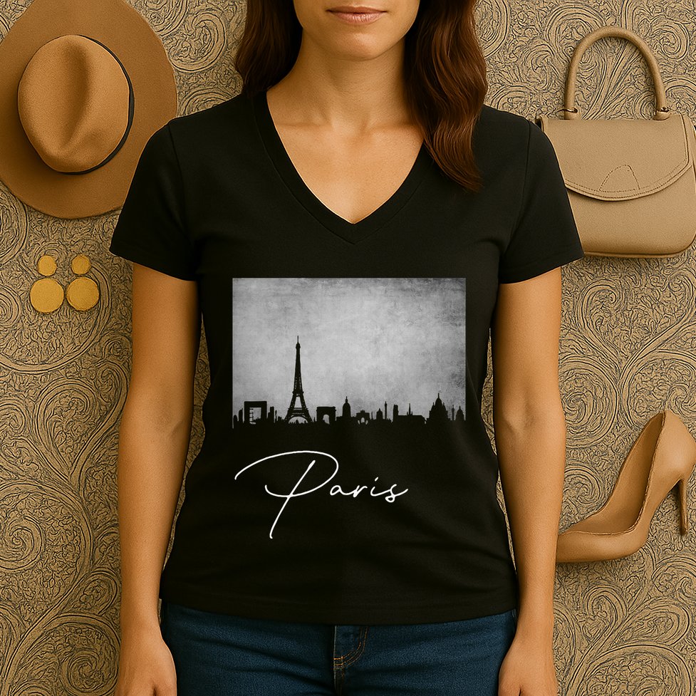 City Of Paris France Women's V-Neck T-Shirt