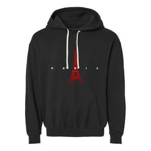 City Of Paris France Garment-Dyed Fleece Hoodie