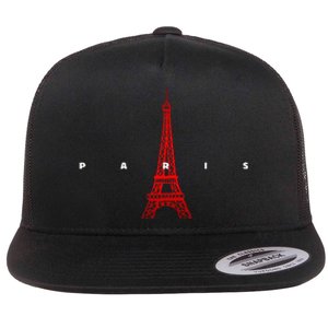 City Of Paris France Flat Bill Trucker Hat