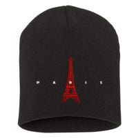 City Of Paris France Short Acrylic Beanie