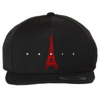 City Of Paris France Wool Snapback Cap