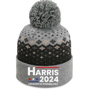 Country Of Possibilities Kamalaharris 2024 President Vote The Baniff Cuffed Pom Beanie