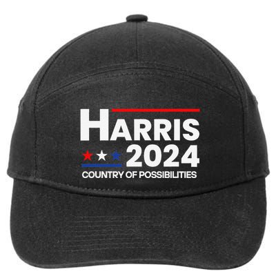 Country Of Possibilities Kamalaharris 2024 President Vote 7-Panel Snapback Hat