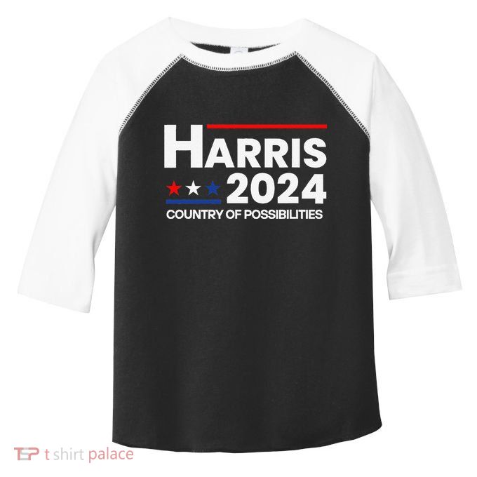 Country Of Possibilities Kamalaharris 2024 President Vote Toddler Fine Jersey T-Shirt