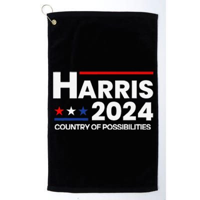 Country Of Possibilities Kamalaharris 2024 President Vote Platinum Collection Golf Towel