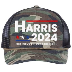 Country Of Possibilities Kamalaharris 2024 President Vote Retro Rope Trucker Hat Cap