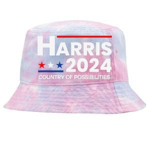 Country Of Possibilities Kamalaharris 2024 President Vote Tie-Dyed Bucket Hat