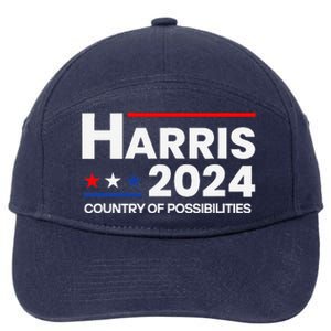 Country Of Possibilities Kamalaharris 2024 President Vote 7-Panel Snapback Hat