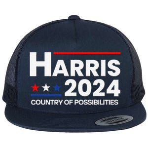 Country Of Possibilities Kamalaharris 2024 President Vote Flat Bill Trucker Hat