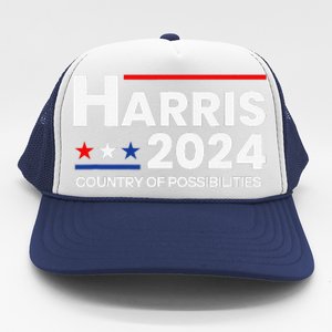 Country Of Possibilities Kamalaharris 2024 President Vote Trucker Hat