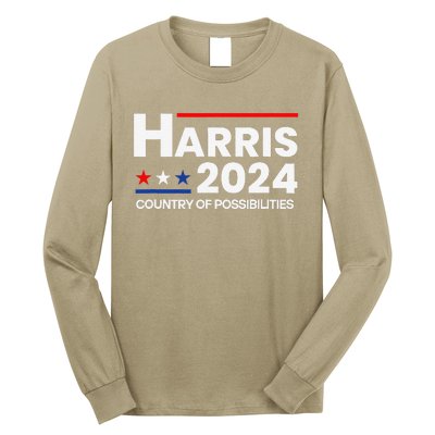 Country Of Possibilities Kamalaharris 2024 President Vote Long Sleeve Shirt