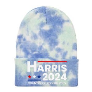 Country Of Possibilities Kamalaharris 2024 President Vote Tie Dye 12in Knit Beanie