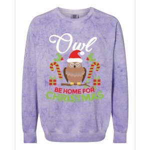 Christmas Owl Pun Xmas Colorblast Crewneck Sweatshirt