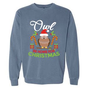 Christmas Owl Pun Xmas Garment-Dyed Sweatshirt