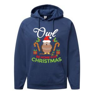 Christmas Owl Pun Xmas Performance Fleece Hoodie