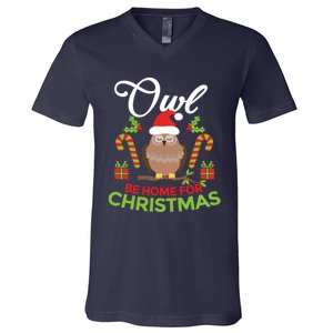 Christmas Owl Pun Xmas V-Neck T-Shirt