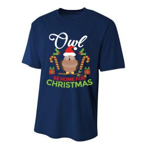 Christmas Owl Pun Xmas Performance Sprint T-Shirt