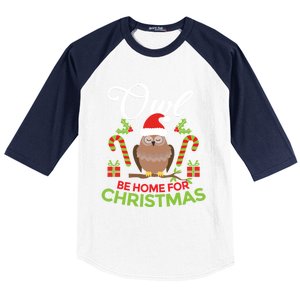 Christmas Owl Pun Xmas Baseball Sleeve Shirt