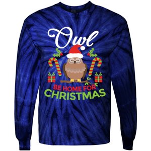 Christmas Owl Pun Xmas Tie-Dye Long Sleeve Shirt