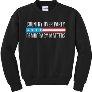 Country Over Party Democracy Matters Kids Sweatshirt